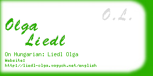 olga liedl business card